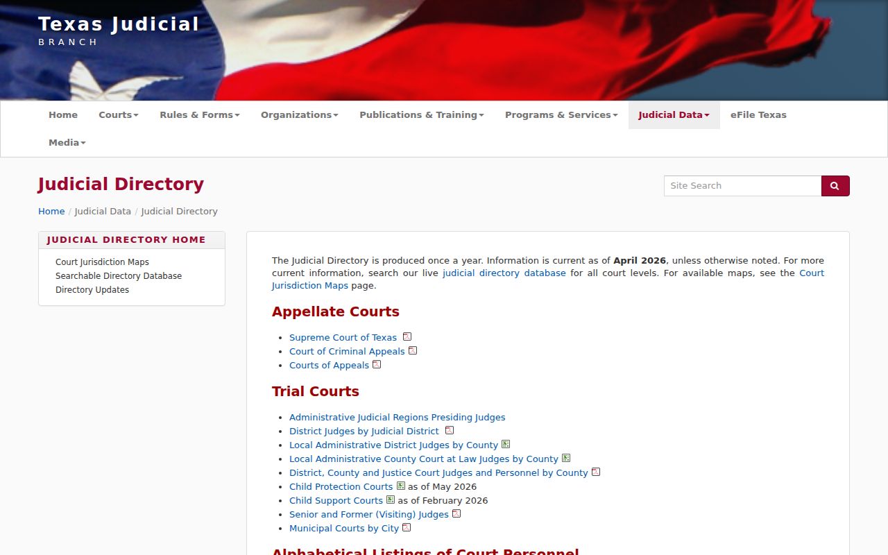 Sherman County court dates Texas judicial directory update
